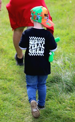 Customer photo review of Somebody's Feral Child Front & Back Tee