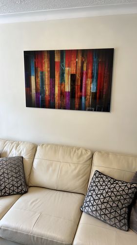 Customer photo review of The Painted Woods - Glass Wall Art