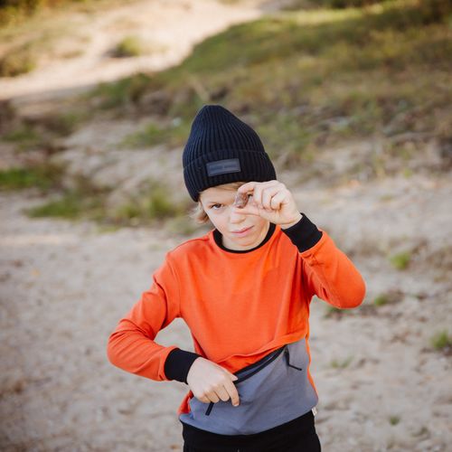 Customer photo review of Long Sleeve T-shirt Orange/ T1D children top / Kids T-Shirt with Pocket