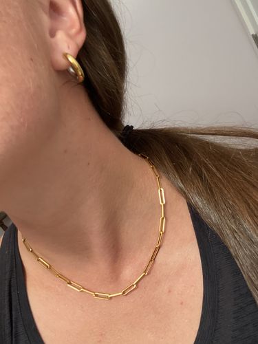 Customer photo review of Clip Chain Necklace - Gold