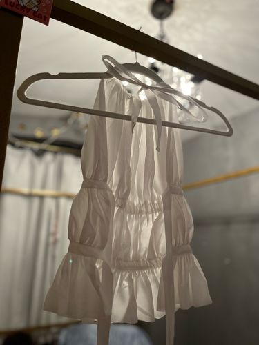 Customer photo review of THE RUCHED HALTER TOP