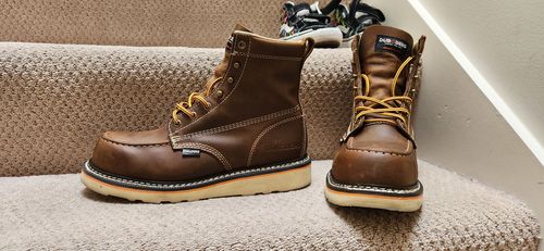 Customer photo review of 6 Inch Moc Steel Toe Boot