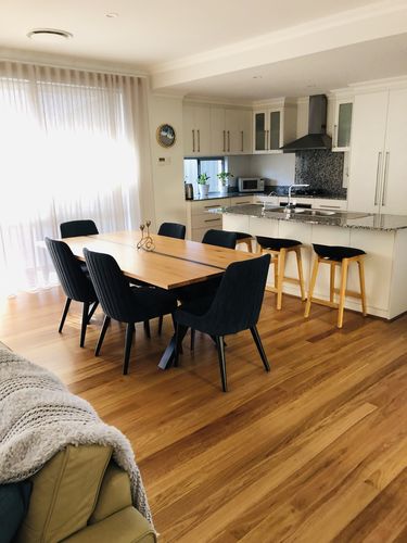 Customer photo review of Brodi Bar Stool in Oak/Black