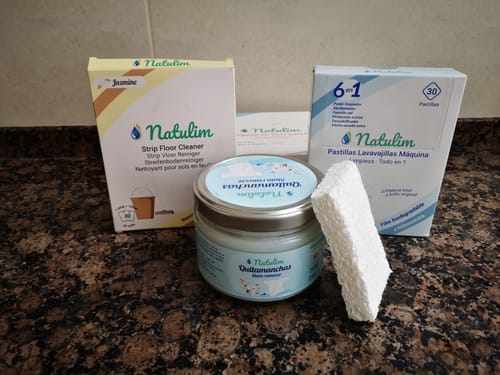 Customer photo review of Eco-Tiras de Detergente 40 lavados Natulim