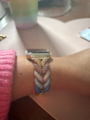 Customer photo review of Ombré Herringbone Band for the Apple Watch