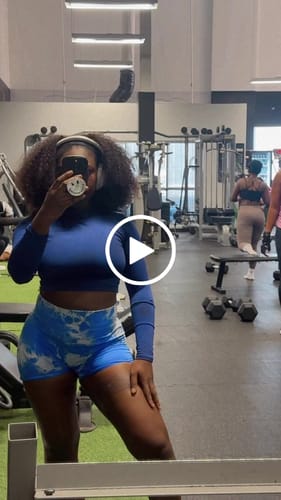 Customer video review of Contour Seamless Tie-Dye Shorts | Azure Blue