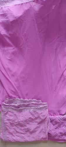 Customer photo review of Purple Color Party Wear Designer Georgette Lehenga Choli Set