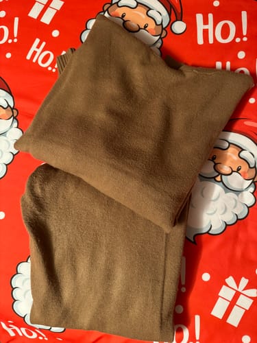 Customer photo review of Set coordinato maglia con cappuccio + pantalone a zampa calda viscosa