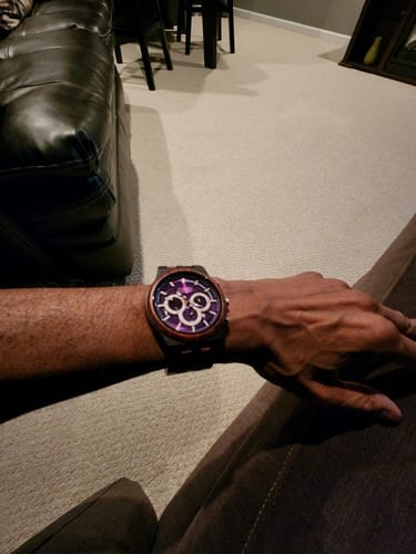 Customer photo review of Omega Psi Phi Redwood Watch with Engraved Gift Box
