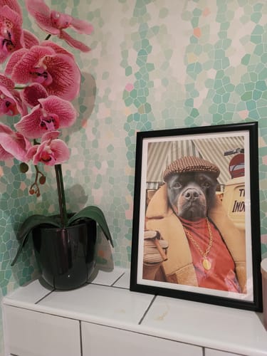 Customer photo review of Del Boy - Custom Pet Portrait