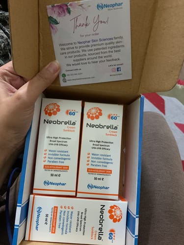 Customer photo review of Neobrella Sunblock Cream SPF60 PA+++