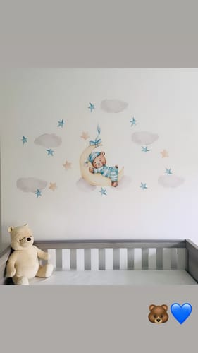 Customer photo review of Blue Teddy Bear on the Moon