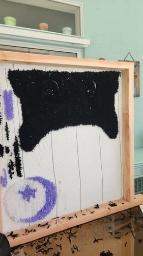 Customer photo review of Tufting Starter Kit — Extra Fabric