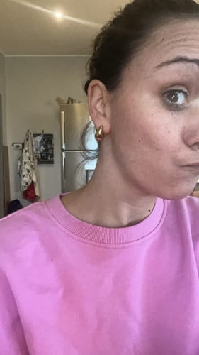 Customer photo review of Coppia di orecchini a goccia