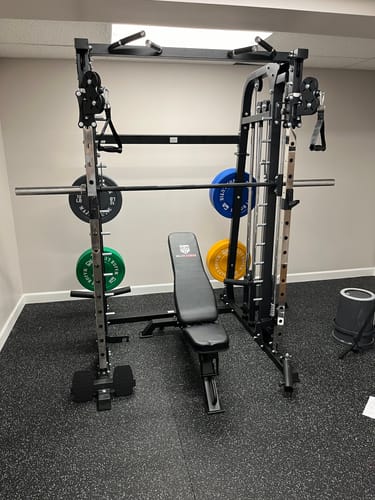 Customer photo review of All-in-One Home Gym Smith Machine Package Spirit B2