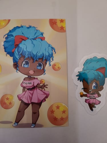 Customer photo review of Black Bulma Sticker