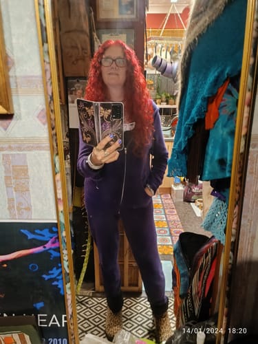 Julie G. review of CASHMERE TRACKSUIT SET DEEP PURPLE image 1 out of 1