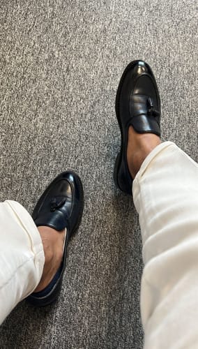 Customer photo review of Dapper Box Calf Round Tassel Loafer