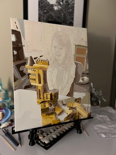 Customer photo review of Custom Paint By Numbers Kit