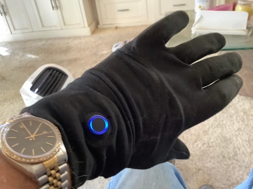 Customer photo review of Toasty Touch® Ultra Thin Heated Gloves