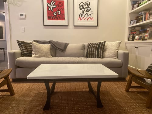 Customer photo review of Metal Coffee Table Legs - 212 Cleo - 16H inch
