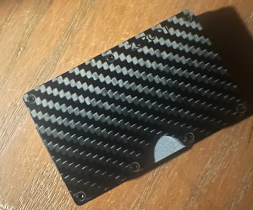 Customer photo review of Carbon Fiber Wallet Set | The Centrum