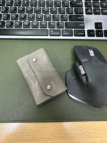 Customer photo review of Small Brick Card Case . Off Grey