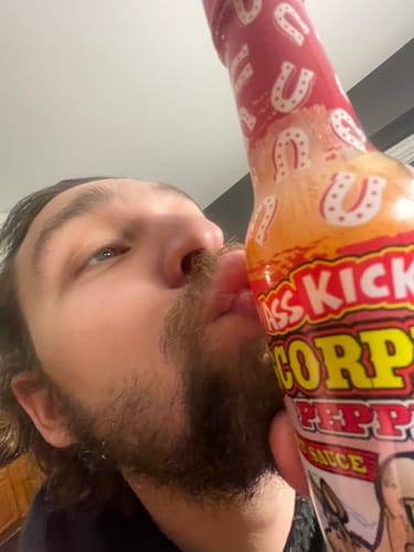 Customer photo review of Ass Kickin' Scorpion Pepper Hot Sauce