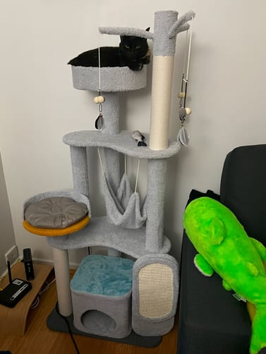 Customer photo review of Laputo Palace Multi-functional Cat Tree | Scratching Posts & Lounging Areas