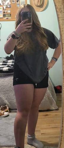 Customer photo review of Women's Sweatshorts - Black