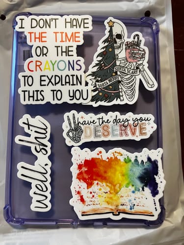 Customer photo review of Watercolor Book Sticker