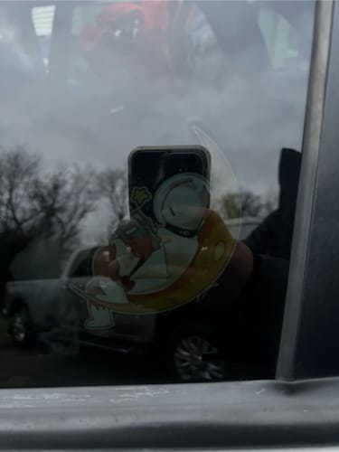 Customer photo review of Space Ghosts Window Stickers
