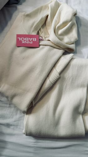 Customer photo review of Set coordinato maglia con cappuccio + pantalone a zampa calda viscosa