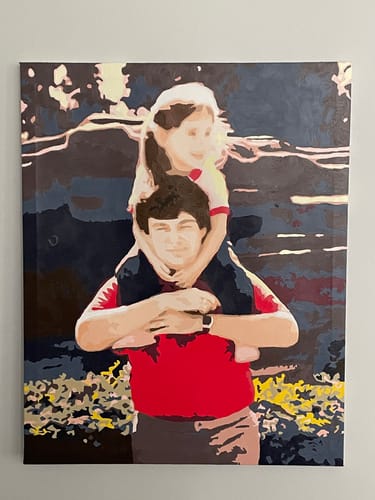 Customer photo review of Custom Paint By Numbers Kit