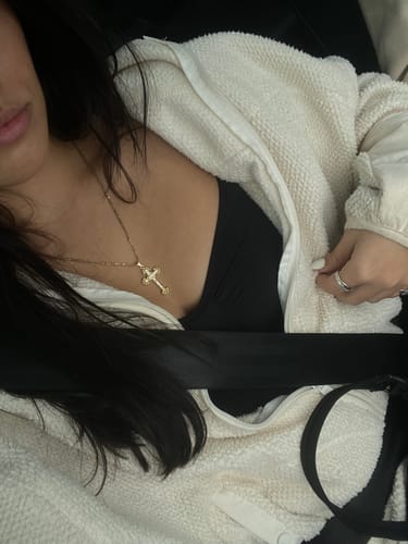 Customer photo review of Goth Cross Necklace