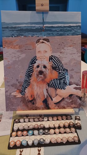 Customer photo review of Custom Paint By Numbers Kit