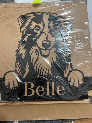 Rita P. review of Custom Metal Australian Shepherd Wall Art - Metal Dog Breed Sign - 20+ Color Options image 1 out of 1