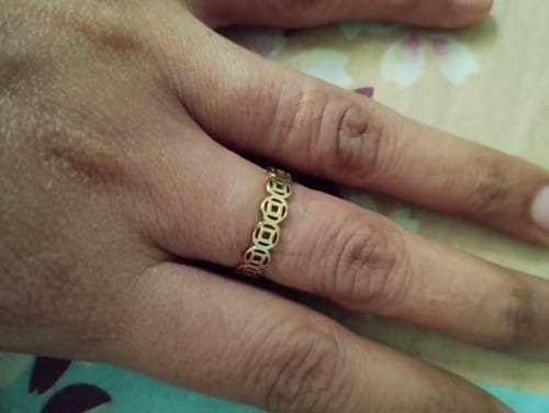 Customer photo review of LUCKY CHARM MONEY CATCHER STAINLESS CHARM RING