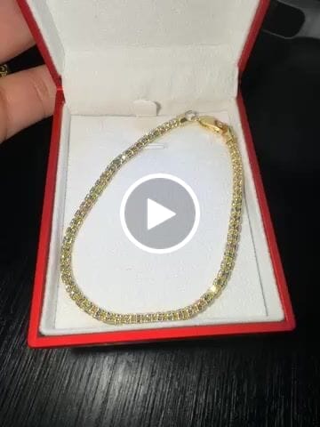 Customer video review of *NEW* PA 14K Moon Iced Bracelet (3.3MM) JTJ™ -