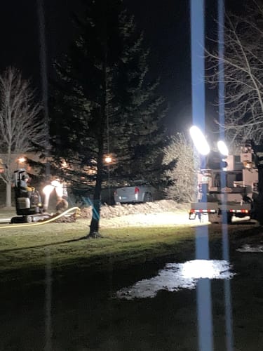 Customer photo review of Racing Trailer Pit Light – Dual 5 Foot Pole 20,000 Lumens