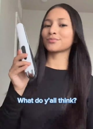 Customer photo review of SUNMAY Voga 2 in 1 Cordless Hair Straightener and Curler for Travelling