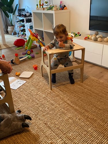 Customer photo review of Convertible Helper Tower-Table STEP'n'SIT®