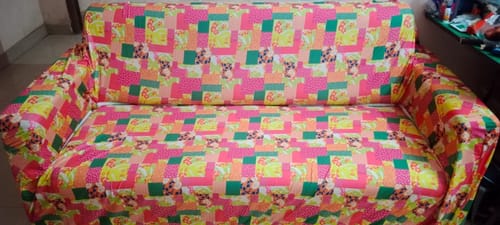 Customer photo review of Shades of Puzzle Elastic Sofa Slipcovers - Divine Trendz