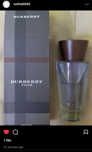 Customer photo review of Burberry Touch Eau De Toilette For Men