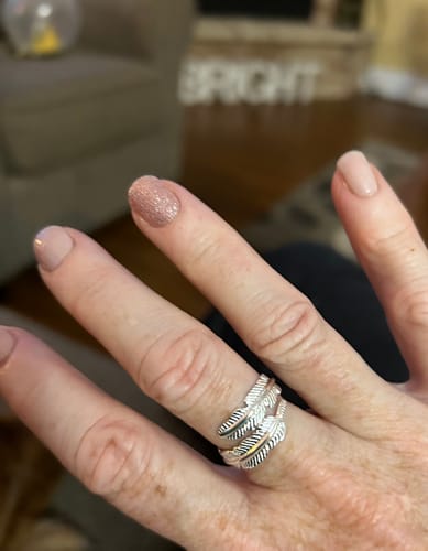 Customer photo review of Feather From An Angel Ring