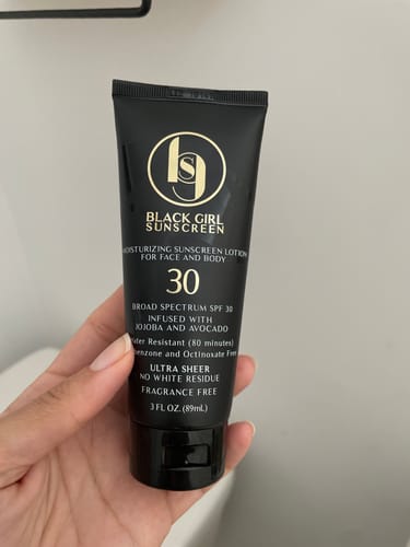 Customer photo review of Black Girl Sunscreen - Moisturizing Sunscreen Lotion- SPF 30 - (3oz)