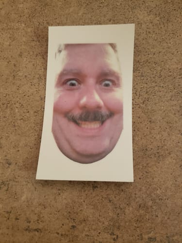 Customer photo review of Custom Photo Face Temporary Tattoo