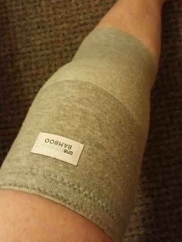 Customer photo review of Premium Bamboo Knee Sleeve (2X)