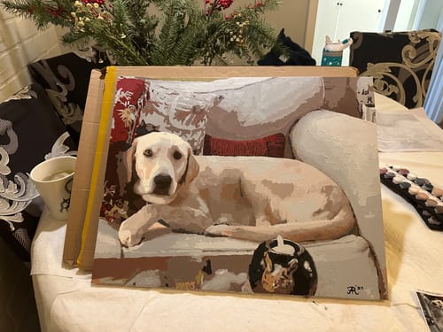 Customer photo review of Custom Paint By Numbers Kit