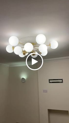 Customer video review of 12-Light Two-tier Sputnik Opal Globe Chandelier